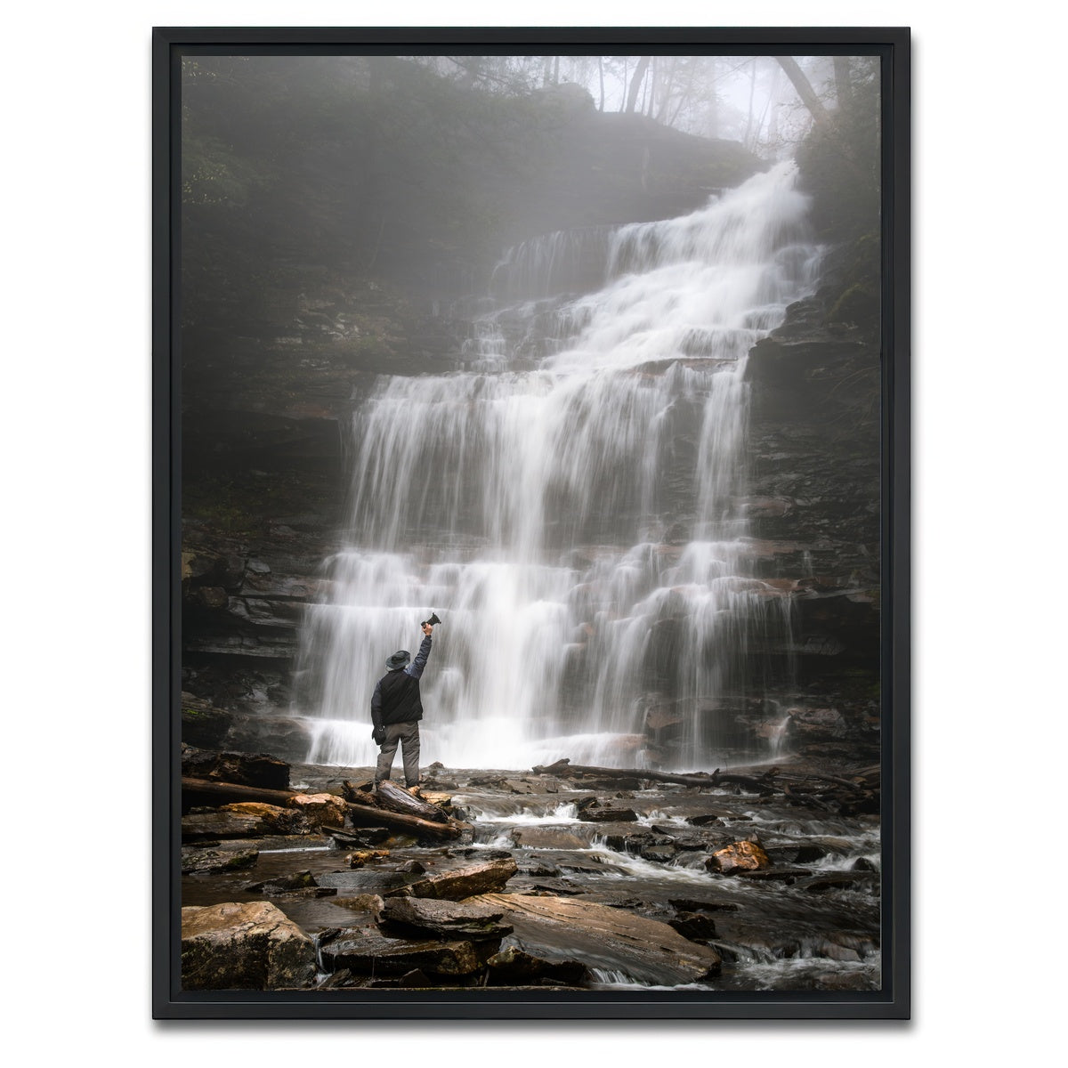 AUTO-MOCKUP WHITE | In to Perspective | 1 Piece | Black Framed Canvas | group=3x4