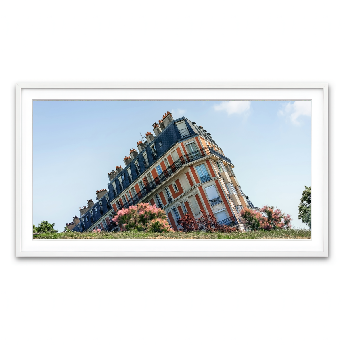 Framed Print 2x1 White