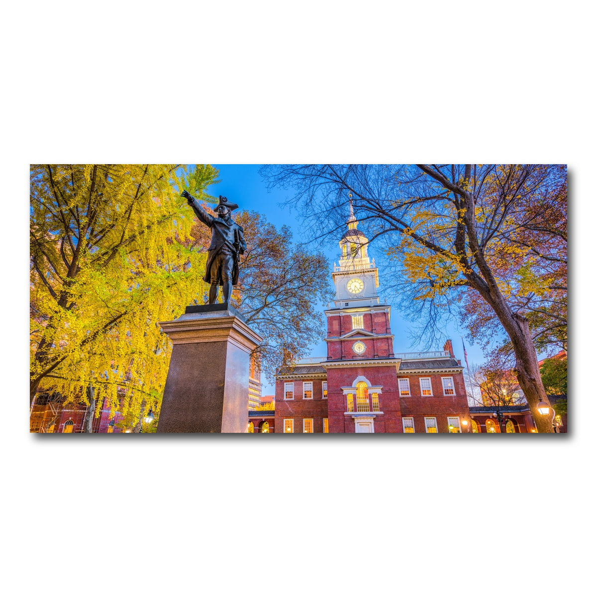 AUTO-MOCKUP WHITE | Independence Hall in Philadelphia | 1 Piece | Gallery Wrap Canvas | group=2x1