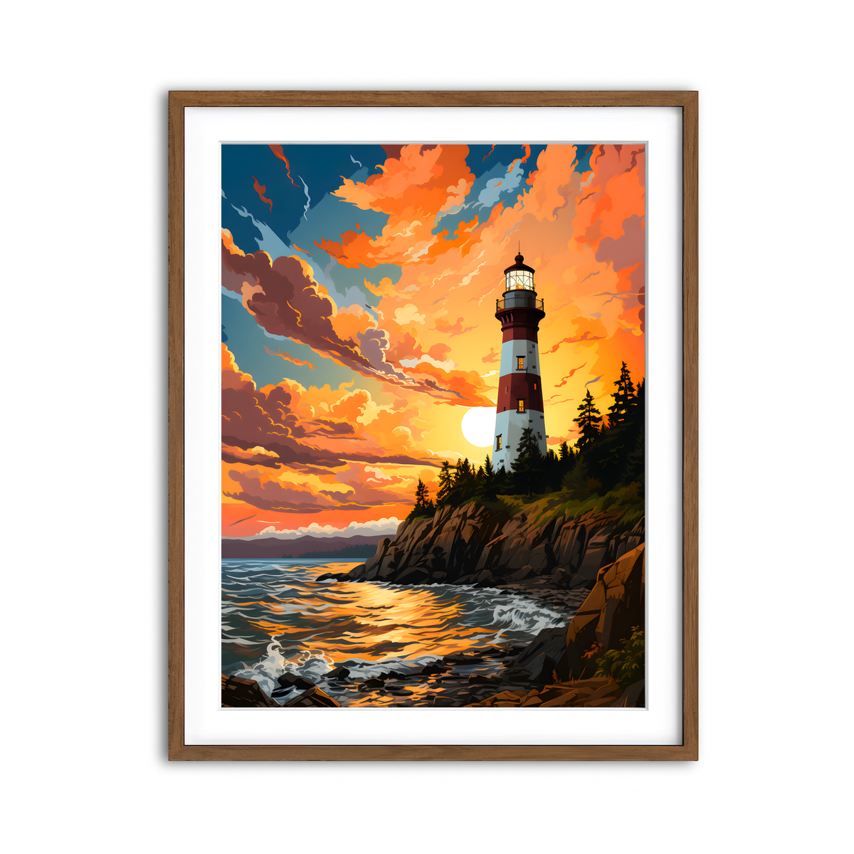 Framed Print 3x4 Walnut