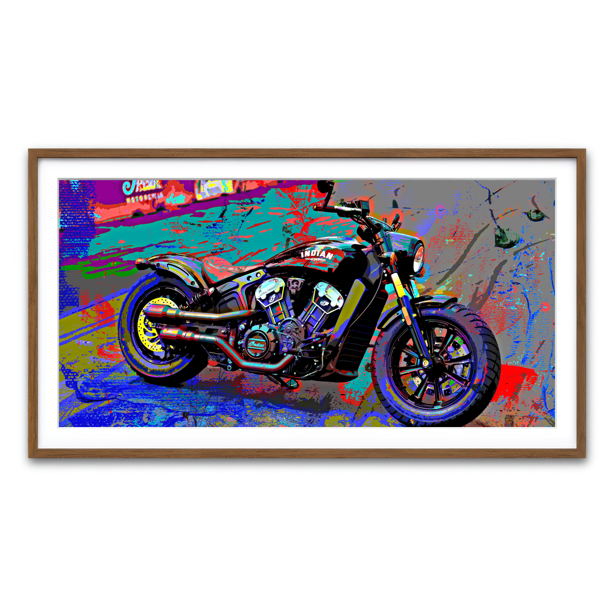 Framed Print 2x1 Walnut