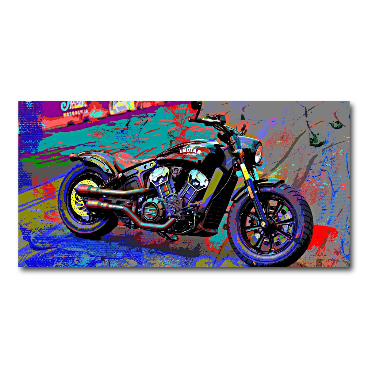 AUTO-MOCKUP WHITE | Indian Motorcycle | 1 Piece | Gallery Wrap Canvas | group=2x1