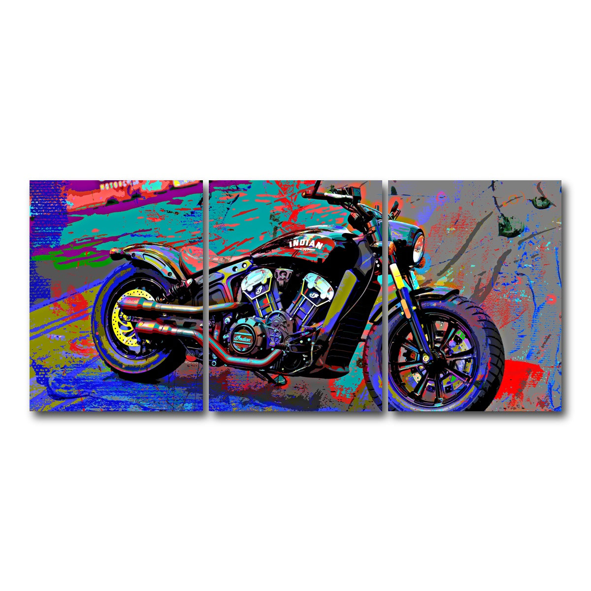AUTO-MOCKUP WHITE | Indian Motorcycle | 3 Piece | Gallery Wrap Canvas | group=18x24