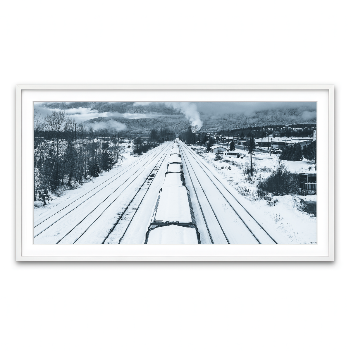 Framed Print 2x1 White