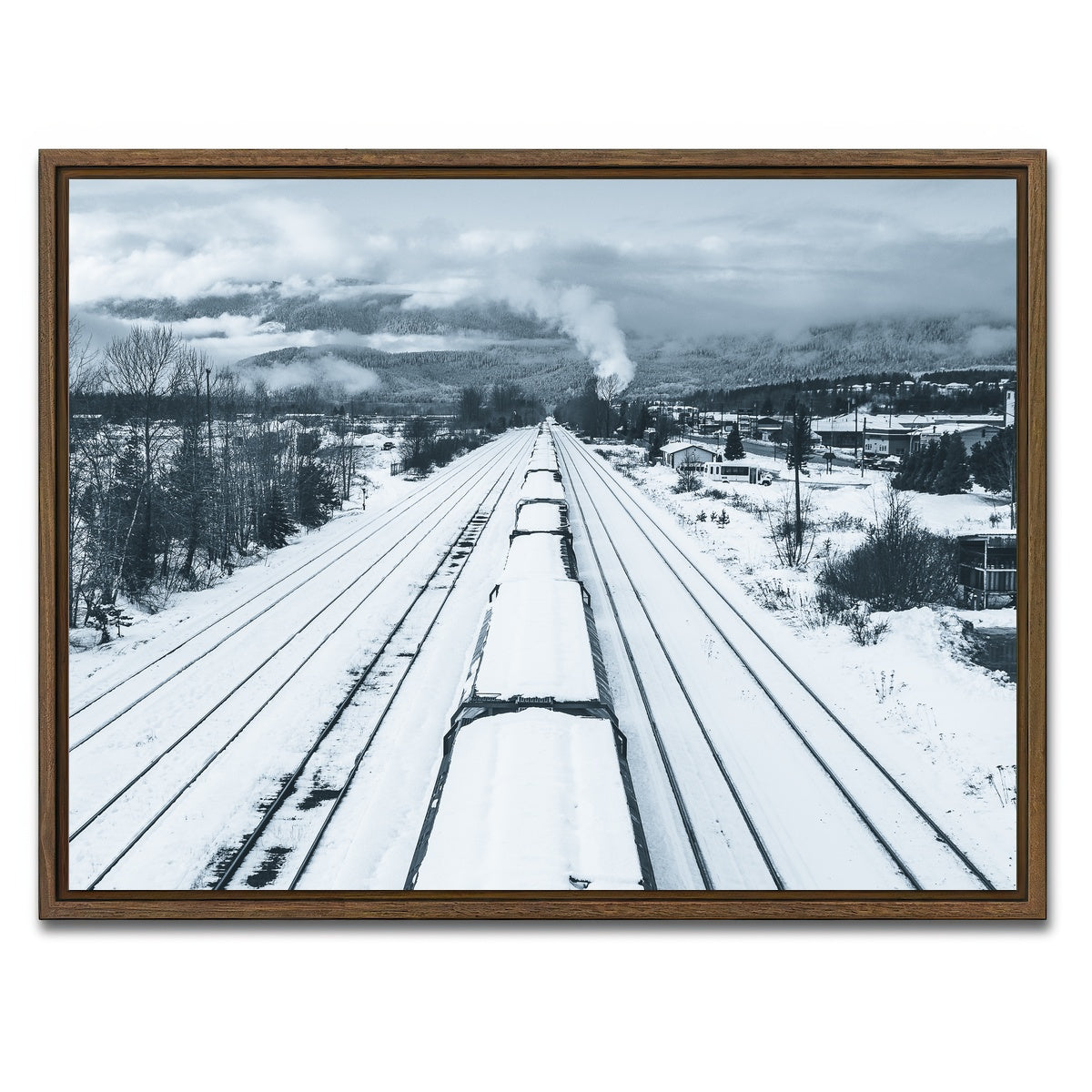 AUTO-MOCKUP WHITE | Industrial Overpass | 1 Piece | Walnut Framed Canvas | group=4x3