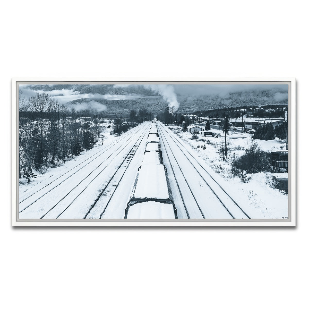 AUTO-MOCKUP WHITE | Industrial Overpass | 1 Piece | White Framed Canvas | group=2x1