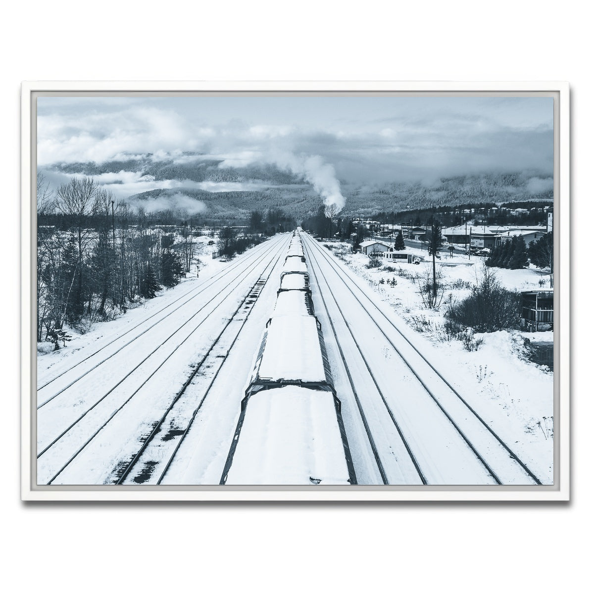 AUTO-MOCKUP WHITE | Industrial Overpass | 1 Piece | White Framed Canvas | group=4x3