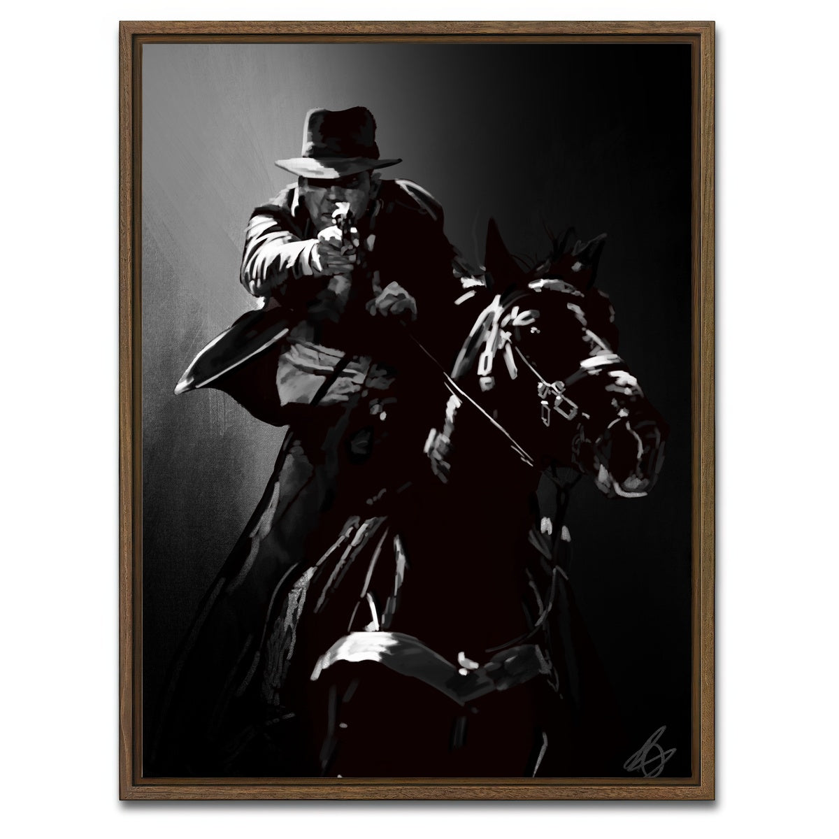 AUTO-MOCKUP WHITE | Indy | 1 Piece | Walnut Framed Canvas | group=3x4