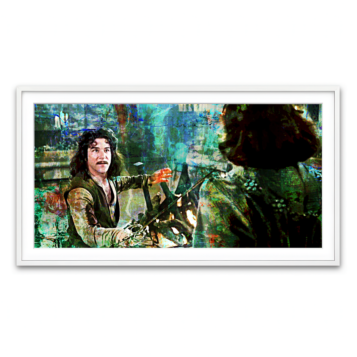 Framed Print 2x1 White