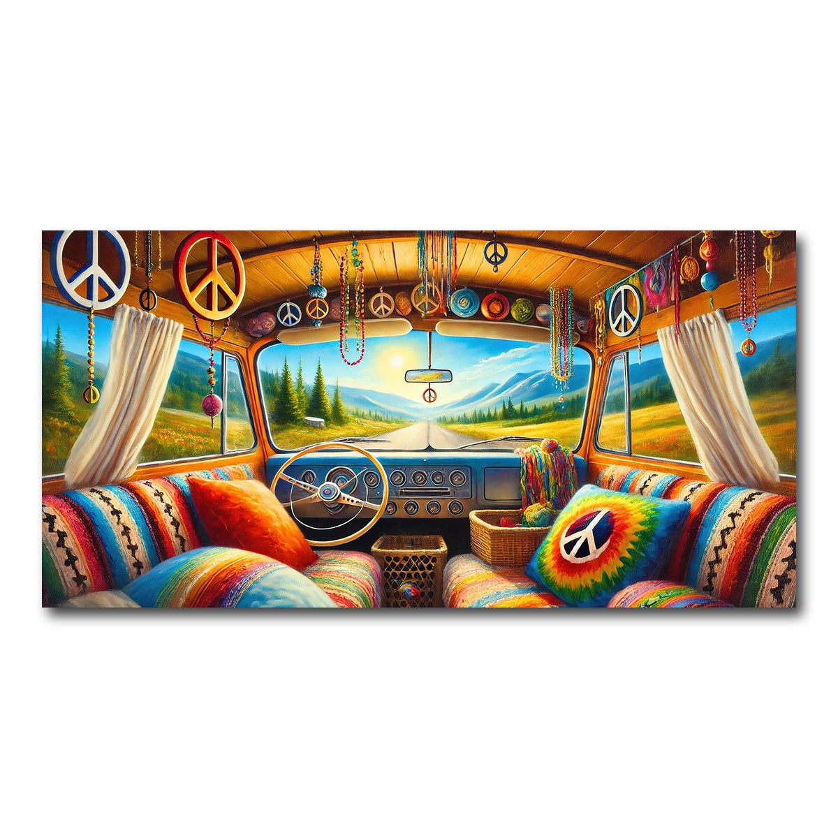 AUTO-MOCKUP WHITE | Inside a Hippie Van | 1 Piece | Gallery Wrap Canvas | group=2x1
