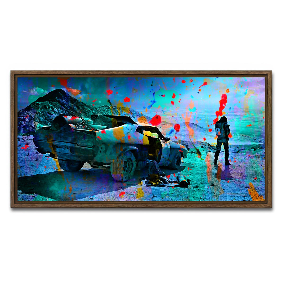 AUTO-MOCKUP WHITE | Interceptor | 1 Piece | Walnut Framed Canvas | group=2x1