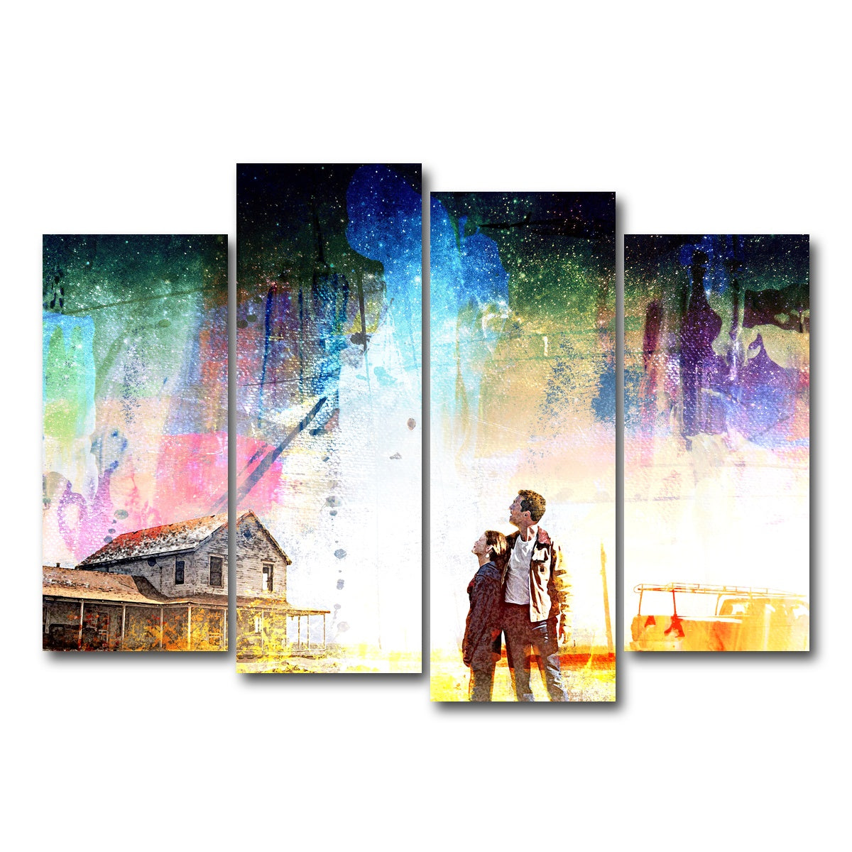 AUTO-MOCKUP WHITE | Interstellar Farmhouse | 4 Piece | Gallery Wrap Canvas | group=4_normal