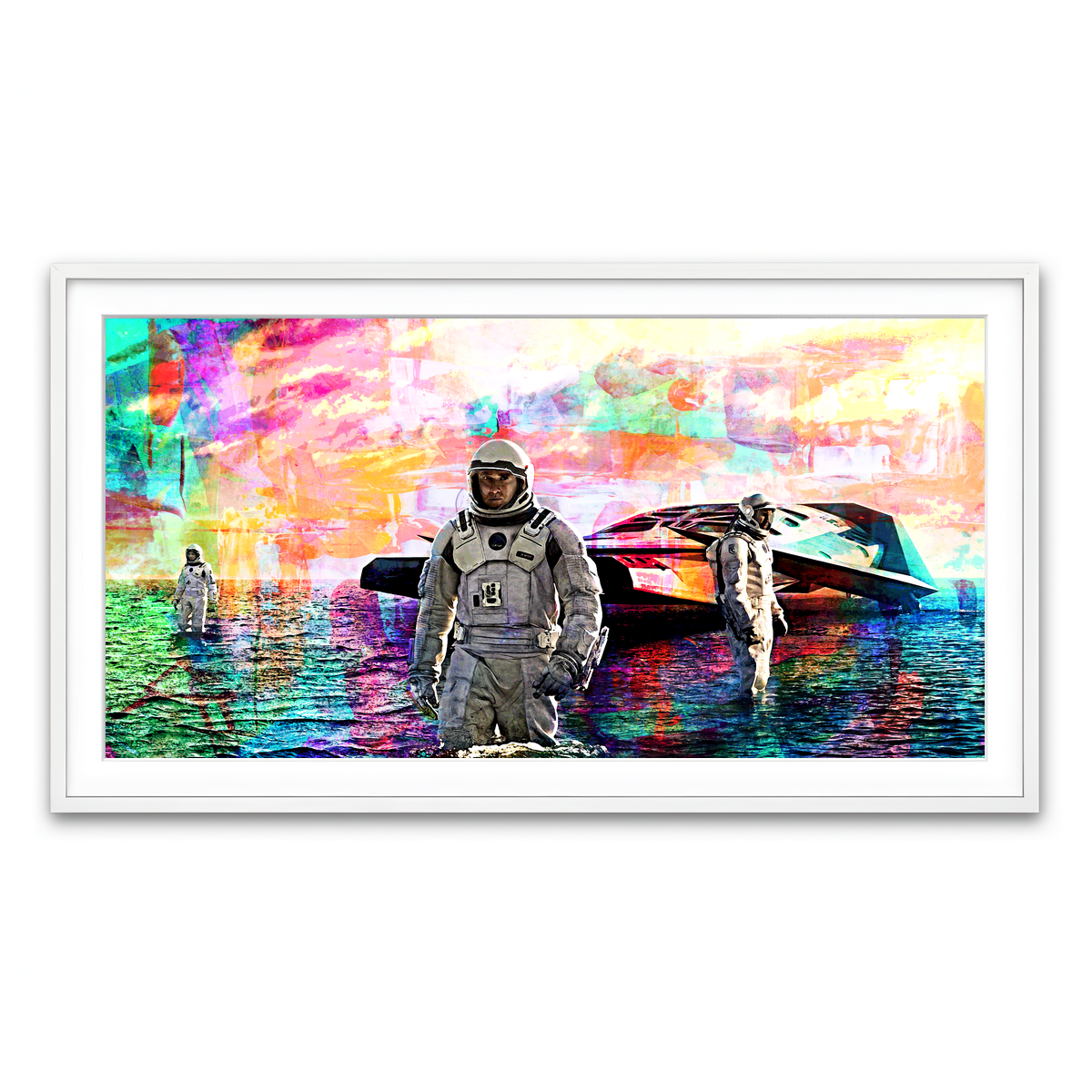 Framed Print 2x1 White