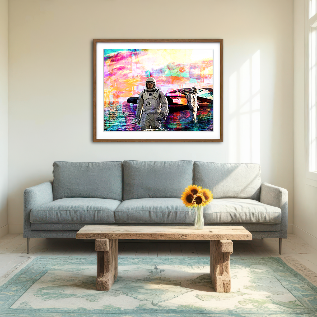 AUTO-MOCKUP ROOM | Interstellar Water Landing Wall Art