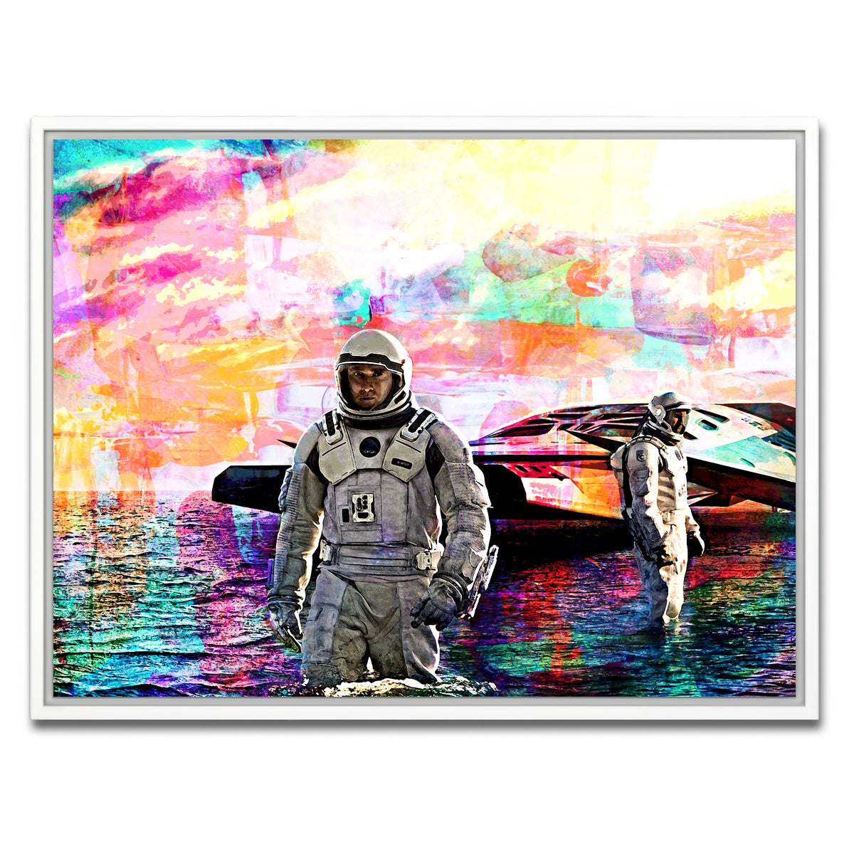 AUTO-MOCKUP WHITE | Interstellar Water Landing | 1 Piece | White Framed Canvas | group=4x3