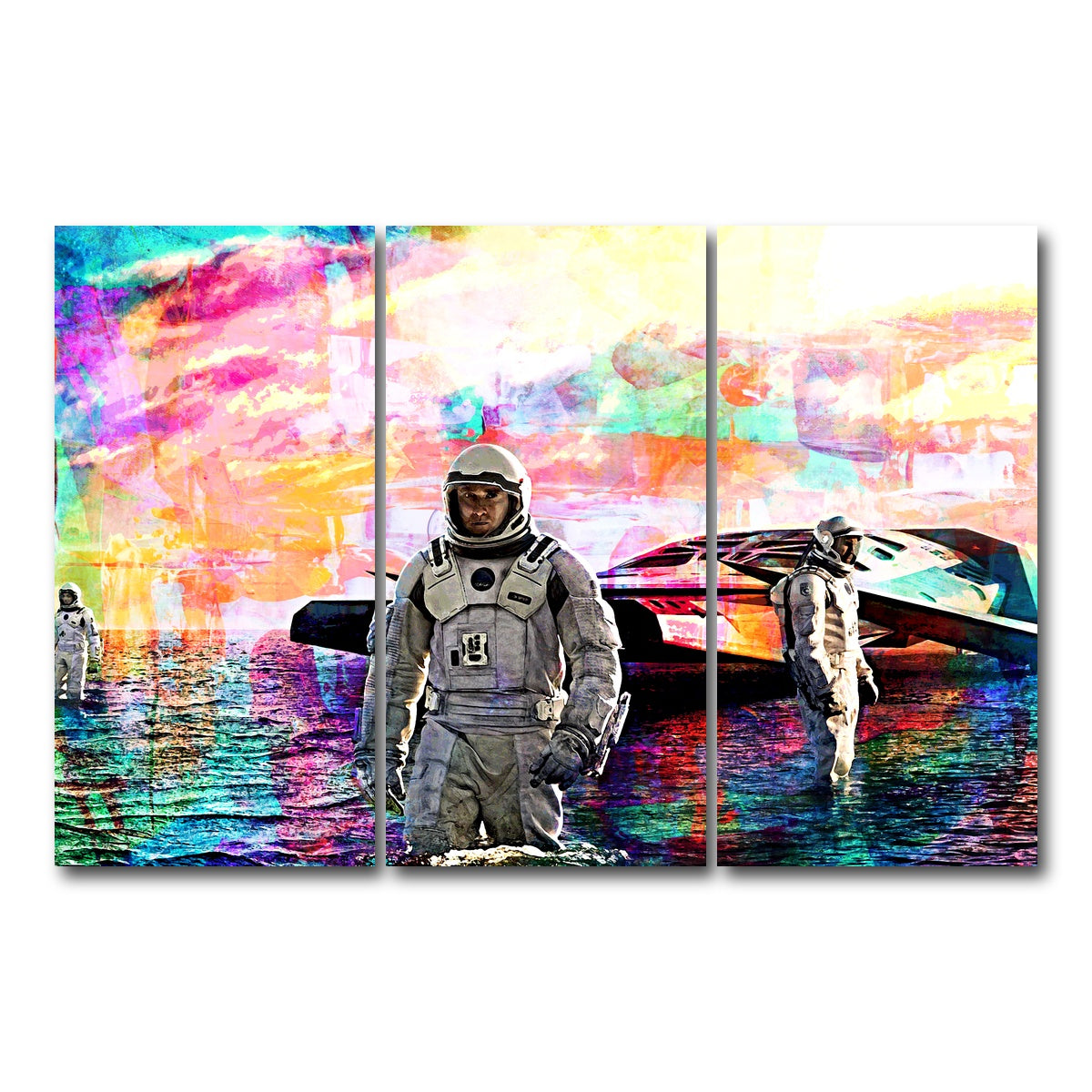 AUTO-MOCKUP WHITE | Interstellar Water Landing | 3 Piece | Gallery Wrap Canvas | group=12x24