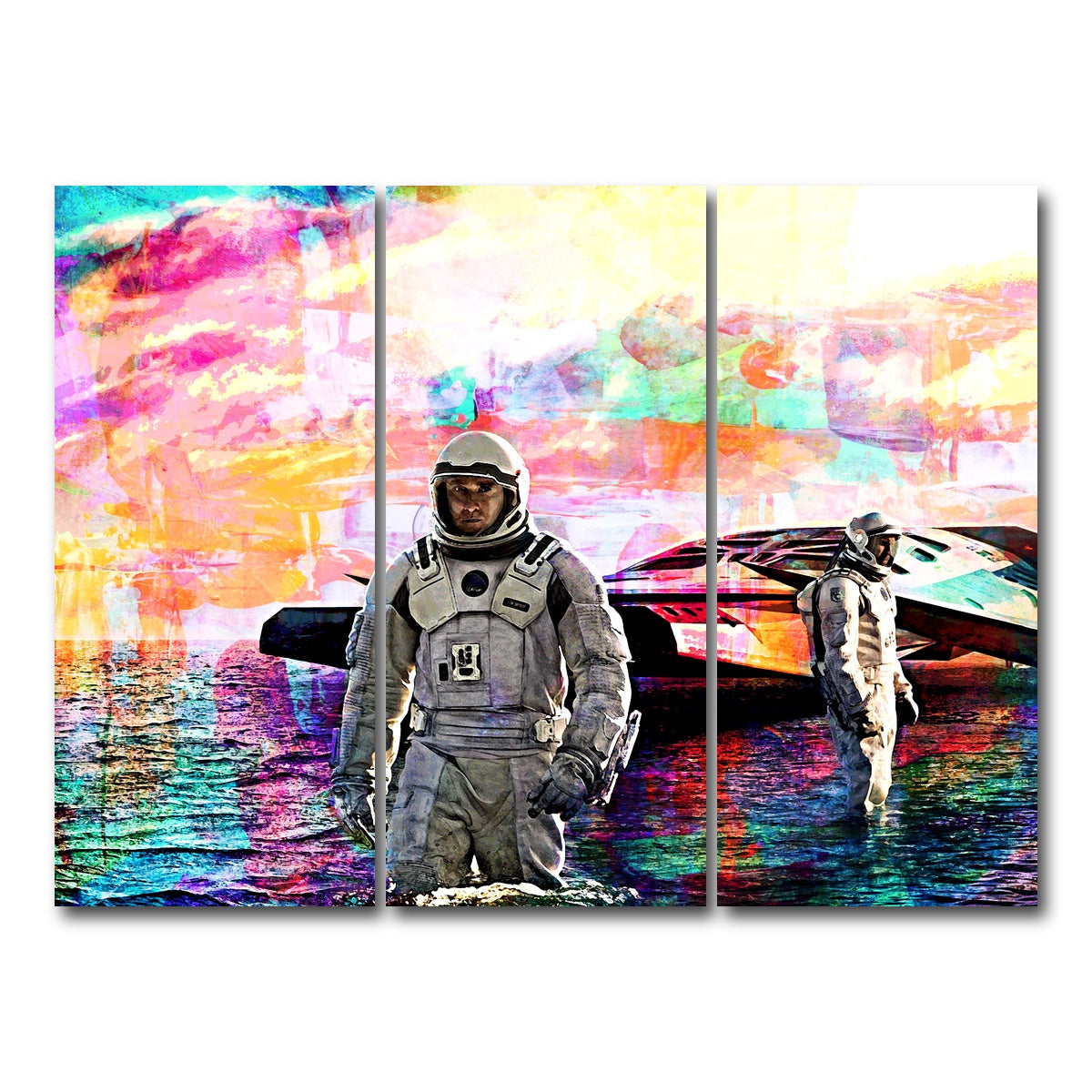 AUTO-MOCKUP WHITE | Interstellar Water Landing | 3 Piece | Gallery Wrap Canvas | group=8x18