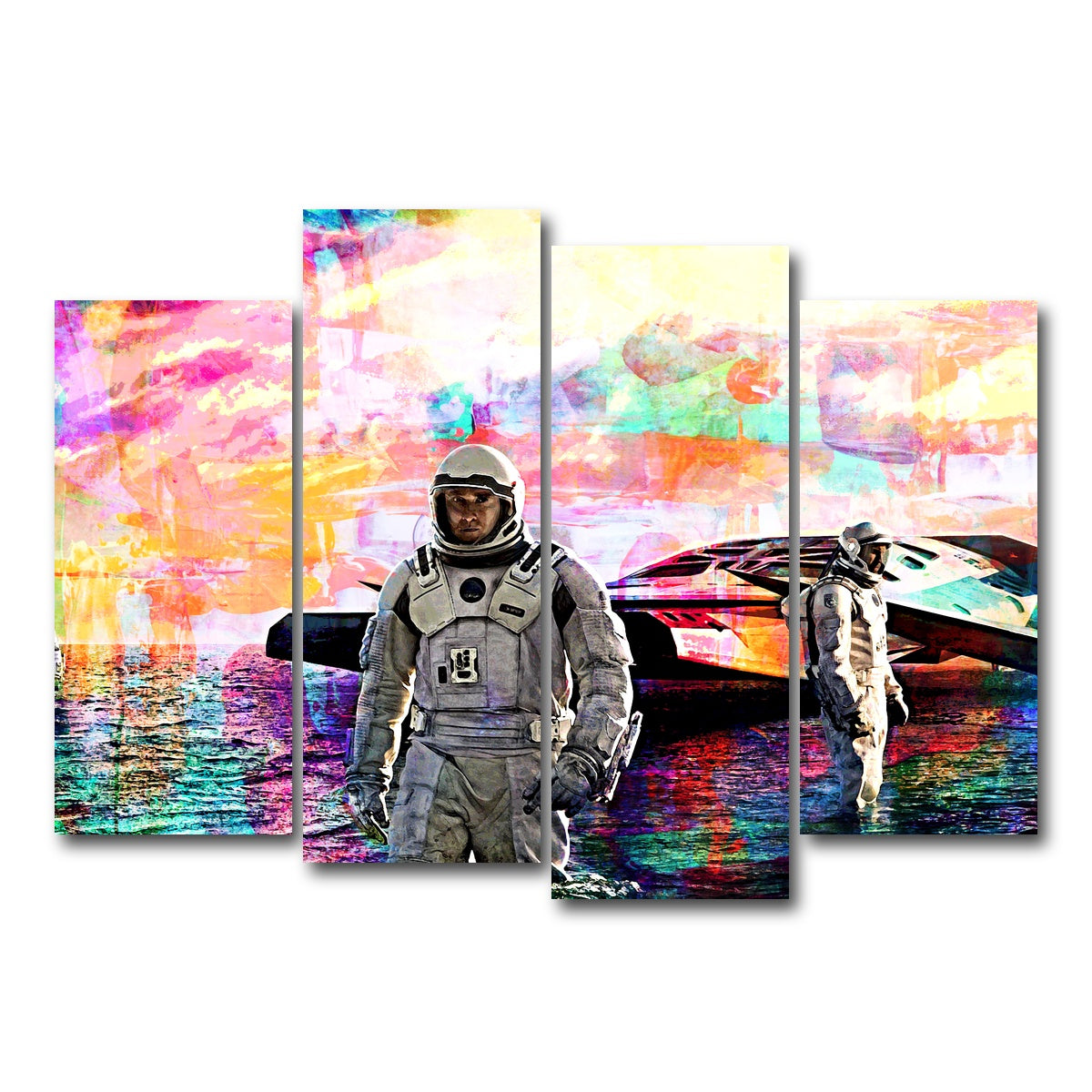 AUTO-MOCKUP WHITE | Interstellar Water Landing | 4 Piece | Gallery Wrap Canvas | group=4_normal