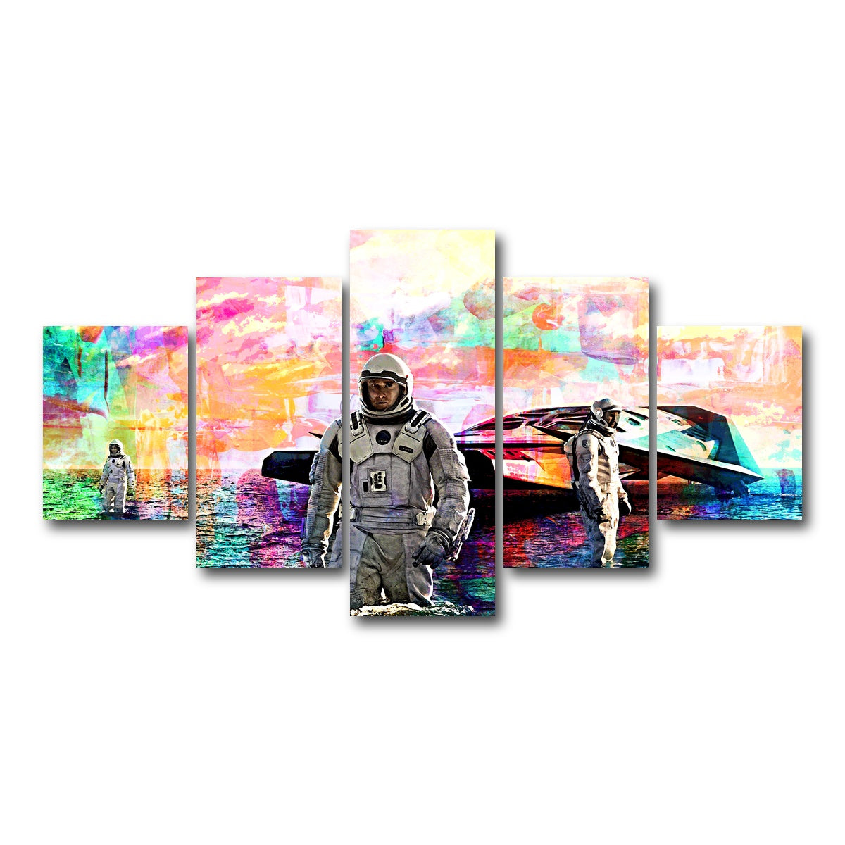AUTO-MOCKUP WHITE | Interstellar Water Landing | 5 Piece | Gallery Wrap Canvas | group=5_short
