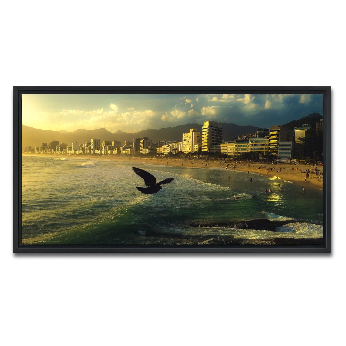 AUTO-MOCKUP WHITE | Ipanema Rio | 1 Piece | Black Framed Canvas | group=2x1