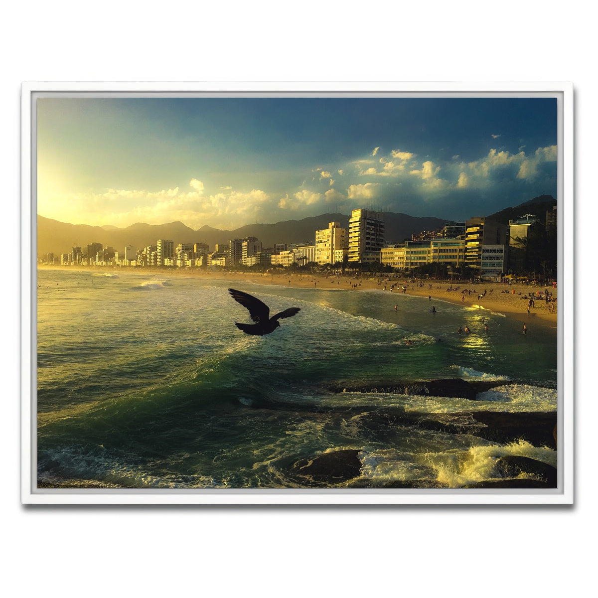 AUTO-MOCKUP WHITE | Ipanema Rio | 1 Piece | White Framed Canvas | group=4x3