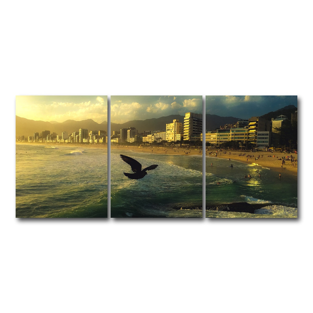 AUTO-MOCKUP WHITE | Ipanema Rio | 3 Piece | Gallery Wrap Canvas | group=18x24