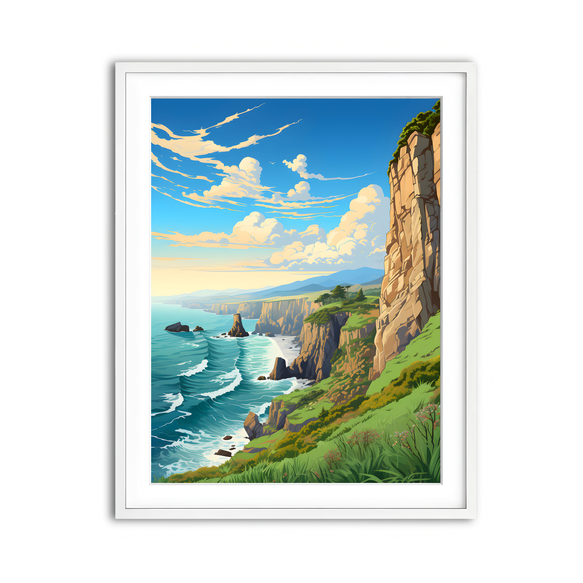 Framed Print 3x4 White