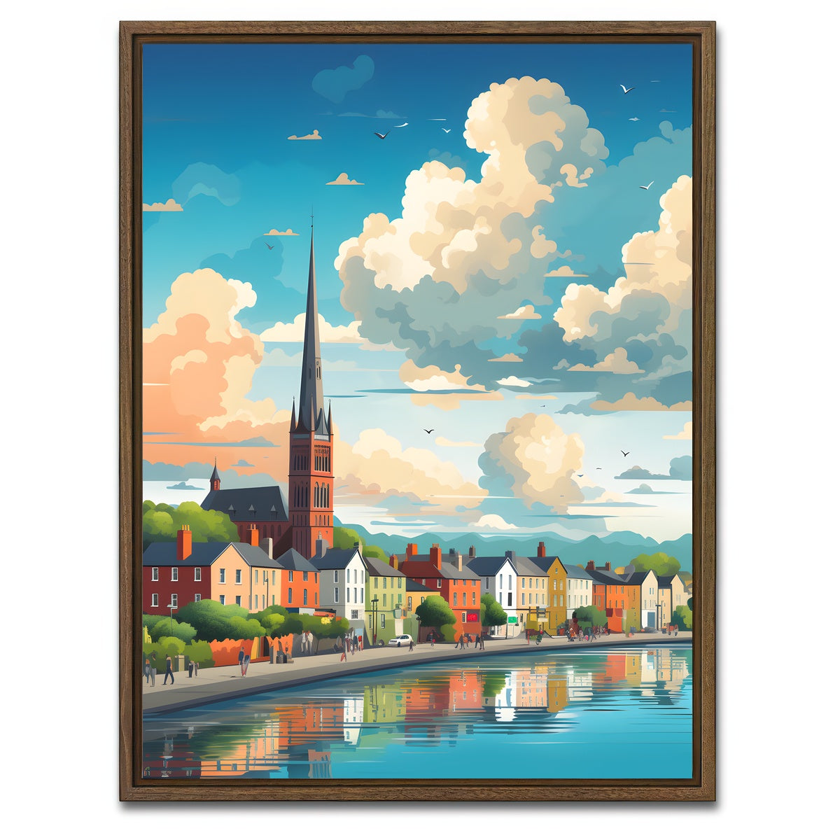 AUTO-MOCKUP WHITE | Ireland - Cork | 1 Piece | Walnut Framed Canvas | group=3x4