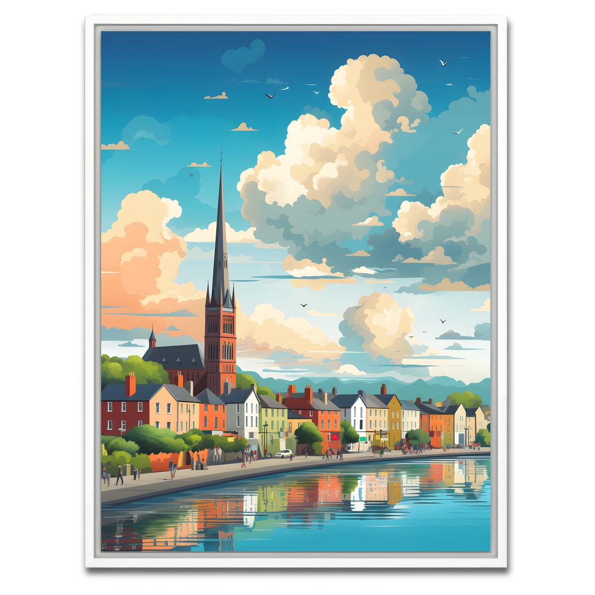 AUTO-MOCKUP WHITE | Ireland - Cork | 1 Piece | White Framed Canvas | group=3x4