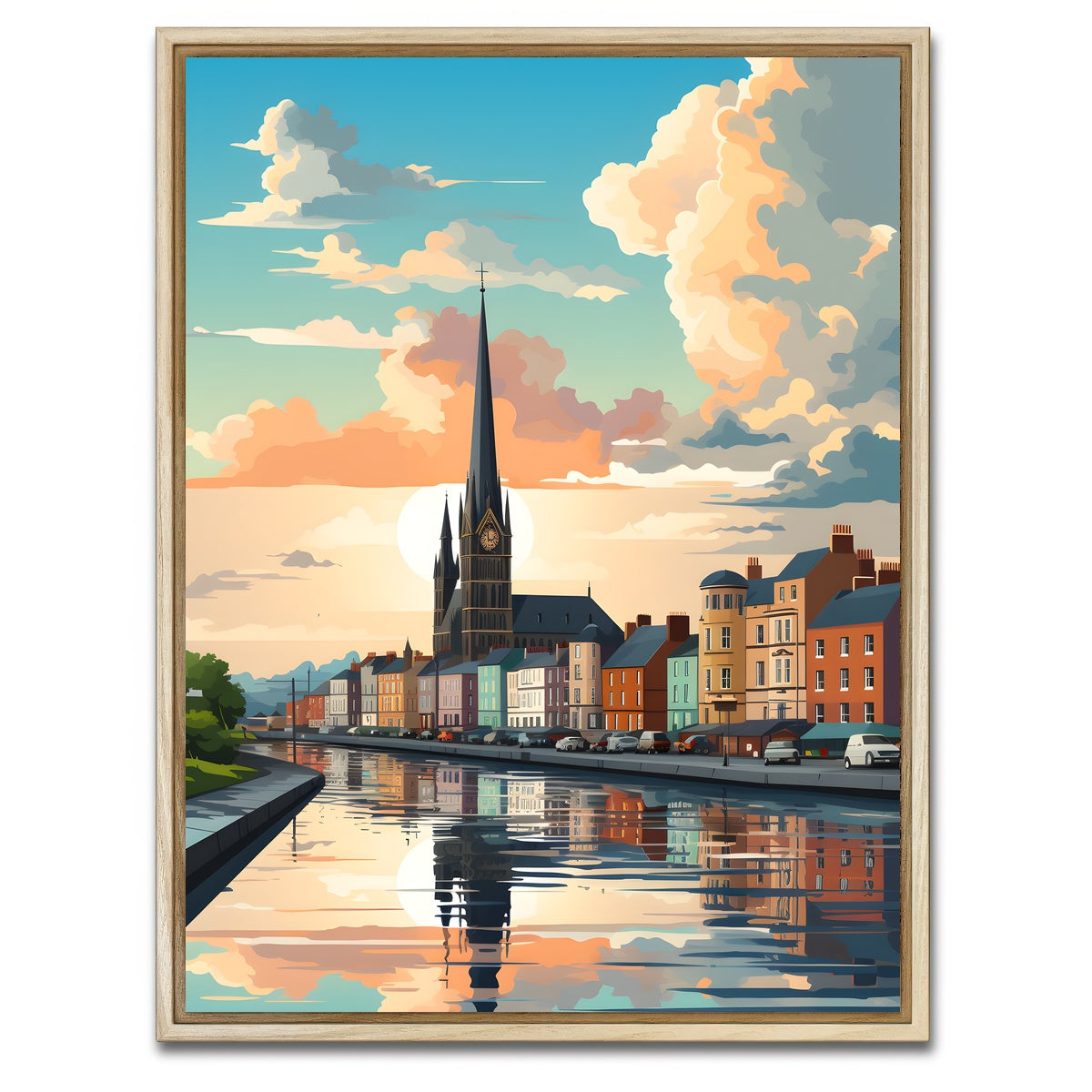 AUTO-MOCKUP WHITE | Ireland - Galway | 1 Piece | Natural Framed Canvas | group=3x4