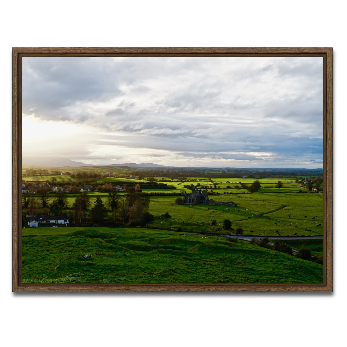 AUTO-MOCKUP WHITE | Irish Countryside | 1 Piece | Walnut Framed Canvas | group=4x3