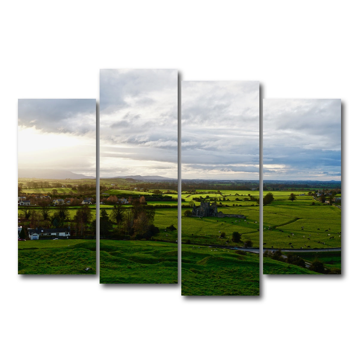 AUTO-MOCKUP WHITE | Irish Countryside | 4 Piece | Gallery Wrap Canvas | group=4_normal