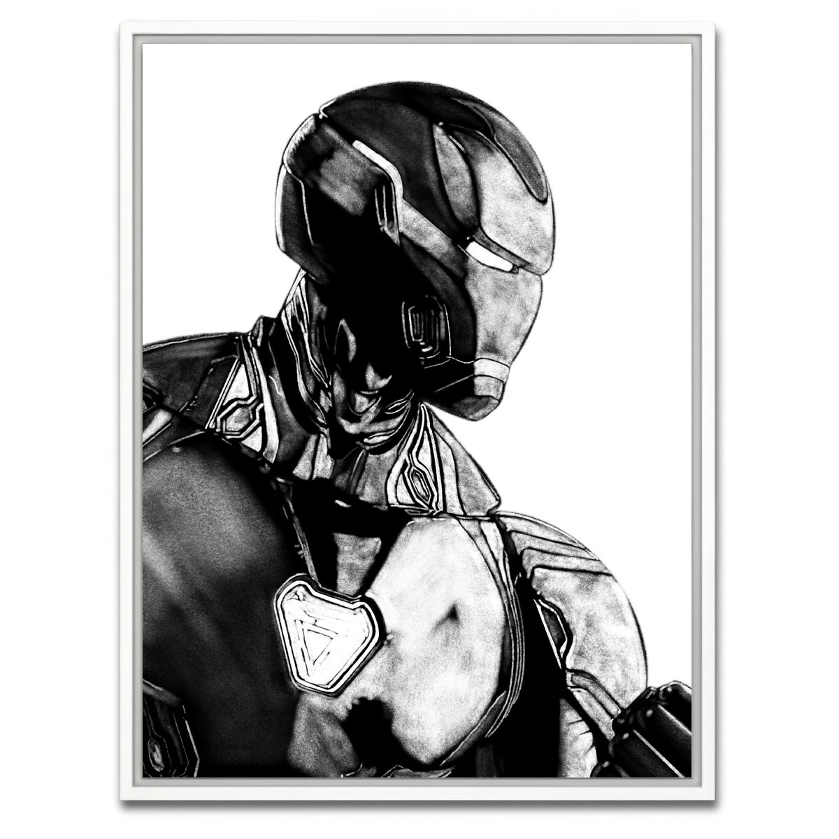 AUTO-MOCKUP WHITE | Iron Man | 1 Piece | White Framed Canvas | group=3x4