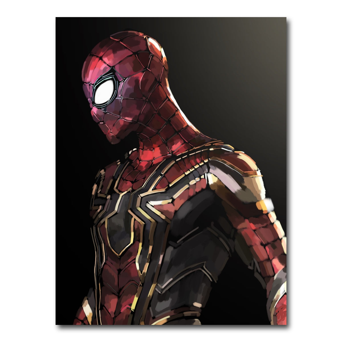 AUTO-MOCKUP WHITE | Iron Spider Side profile | 1 Piece | Gallery Wrap Canvas | group=3x4
