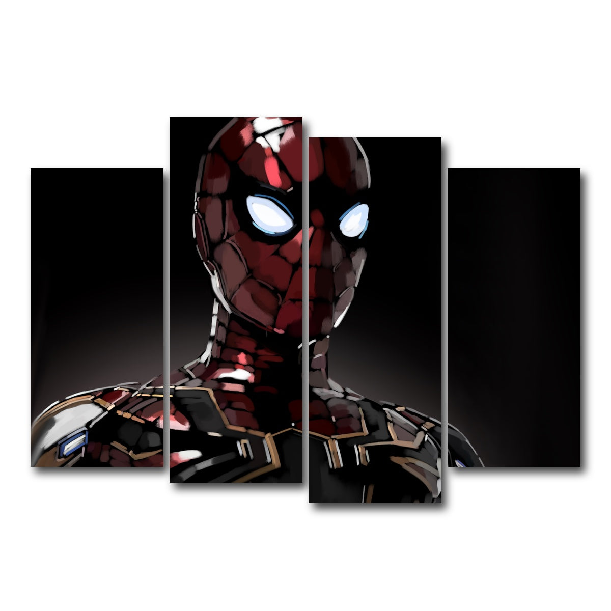 AUTO-MOCKUP WHITE | Iron Spider | 4 Piece | Gallery Wrap Canvas | group=4_normal