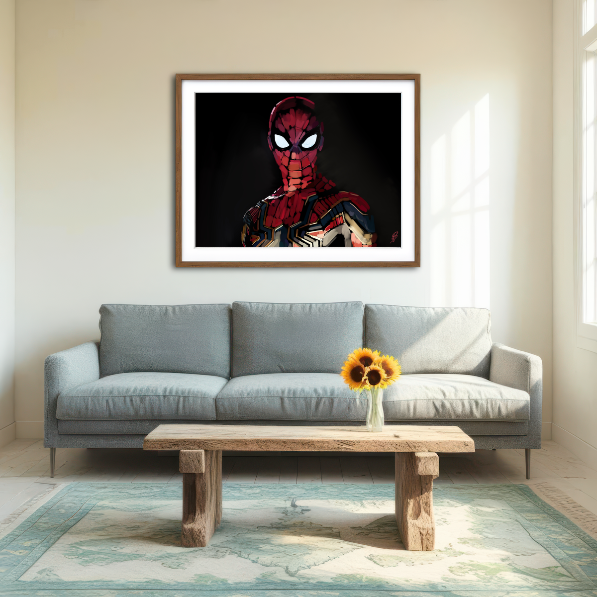 AUTO-MOCKUP ROOM | Iron Spider Portrait Wall Art
