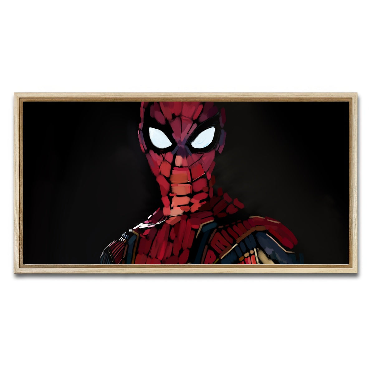 AUTO-MOCKUP WHITE | Iron Spider portrait | 1 Piece | Natural Framed Canvas | group=2x1