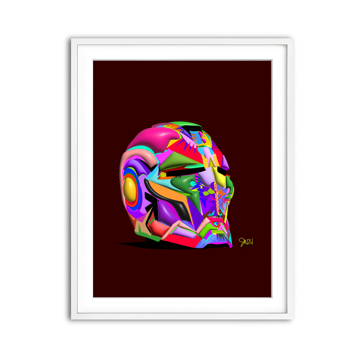Framed Print 3x4 White