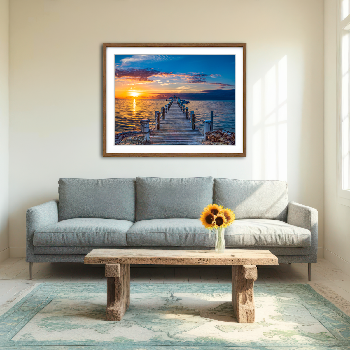 AUTO-MOCKUP ROOM | Islamorada Florida Keys Dock Pier Wall Art