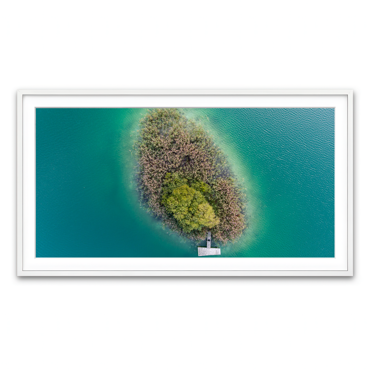 Framed Print 2x1 White