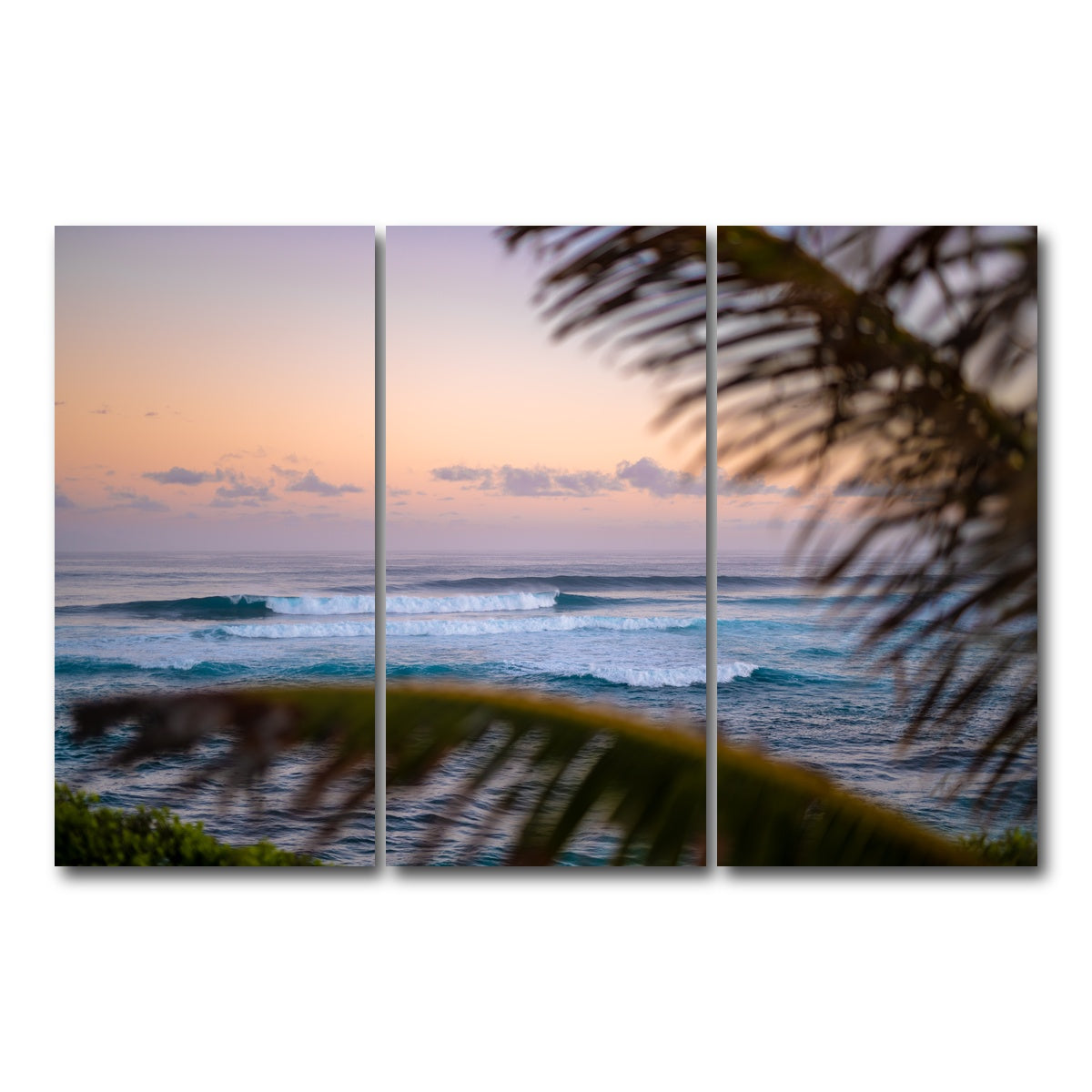 AUTO-MOCKUP WHITE | Island Morning | 3 Piece | Gallery Wrap Canvas | group=12x24
