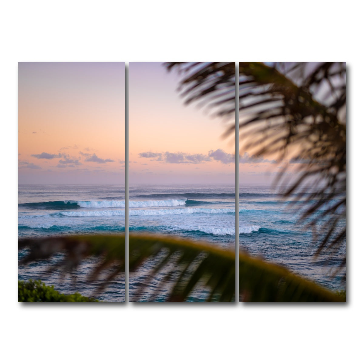 AUTO-MOCKUP WHITE | Island Morning | 3 Piece | Gallery Wrap Canvas | group=8x18