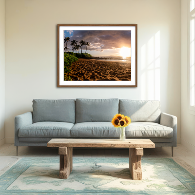 AUTO-MOCKUP ROOM | Island Sunset Wall Art