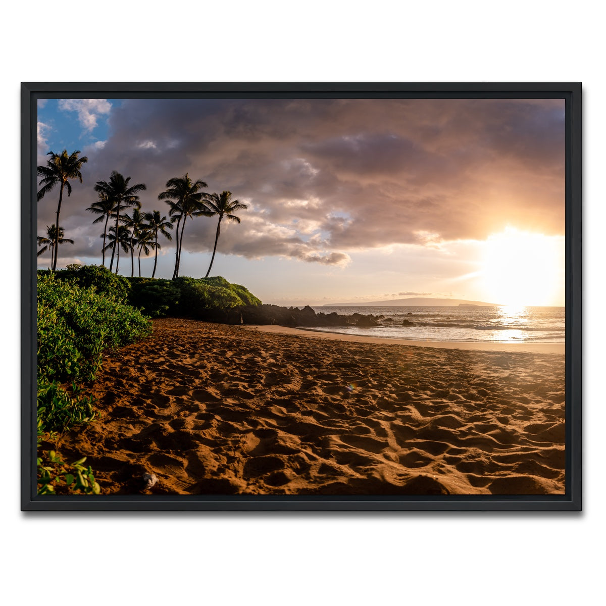 AUTO-MOCKUP WHITE | Island Sunset | 1 Piece | Black Framed Canvas | group=4x3