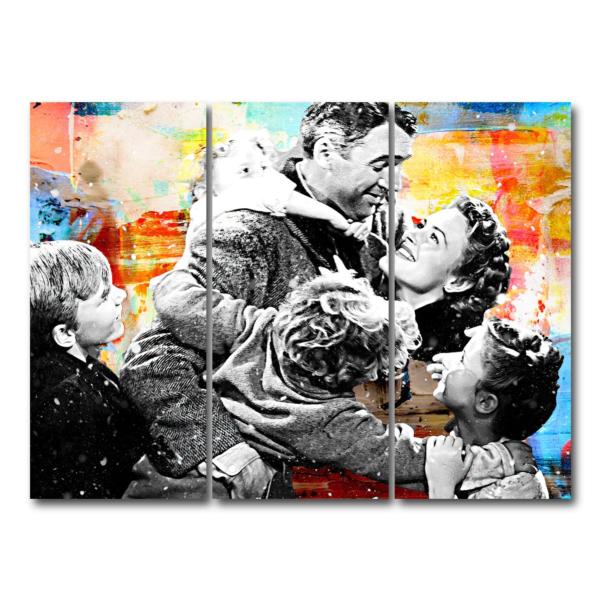 AUTO-MOCKUP WHITE | It's a Wonderful Life | 3 Piece | Gallery Wrap Canvas | group=8x18