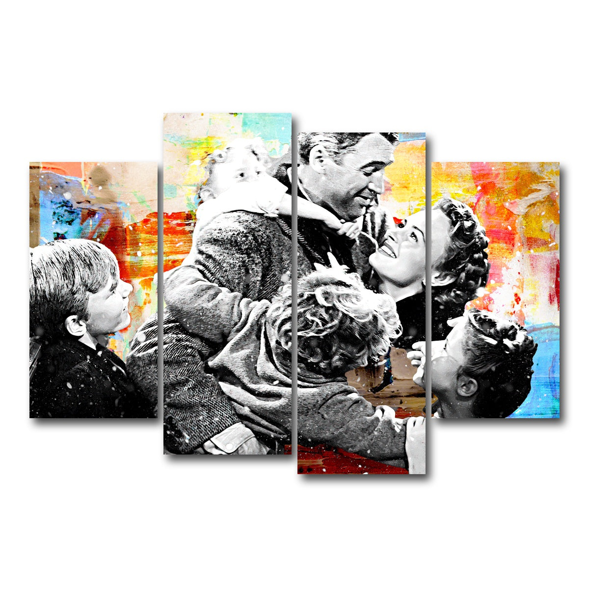 AUTO-MOCKUP WHITE | It's a Wonderful Life | 4 Piece | Gallery Wrap Canvas | group=4_short