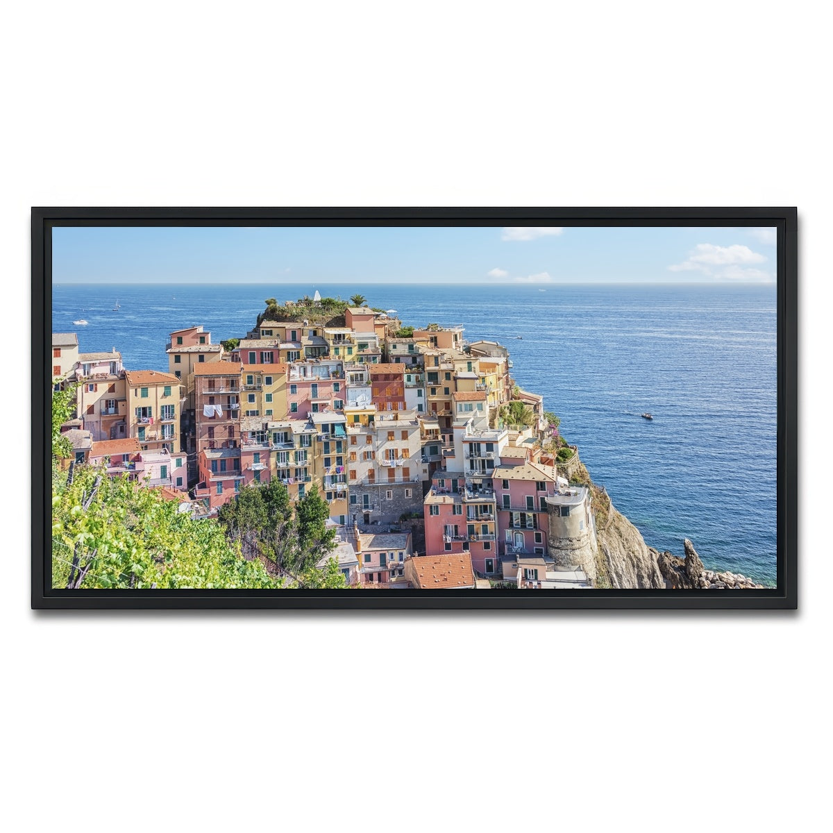 AUTO-MOCKUP WHITE | Italian Riviera | 1 Piece | Black Framed Canvas | group=2x1