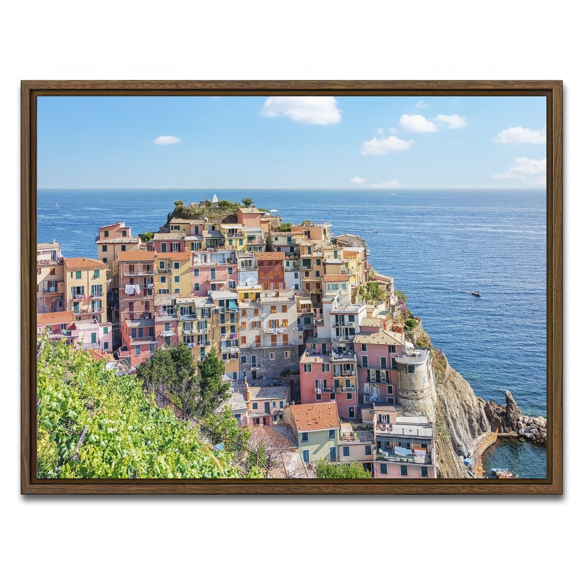 AUTO-MOCKUP WHITE | Italian Riviera | 1 Piece | Walnut Framed Canvas | group=4x3