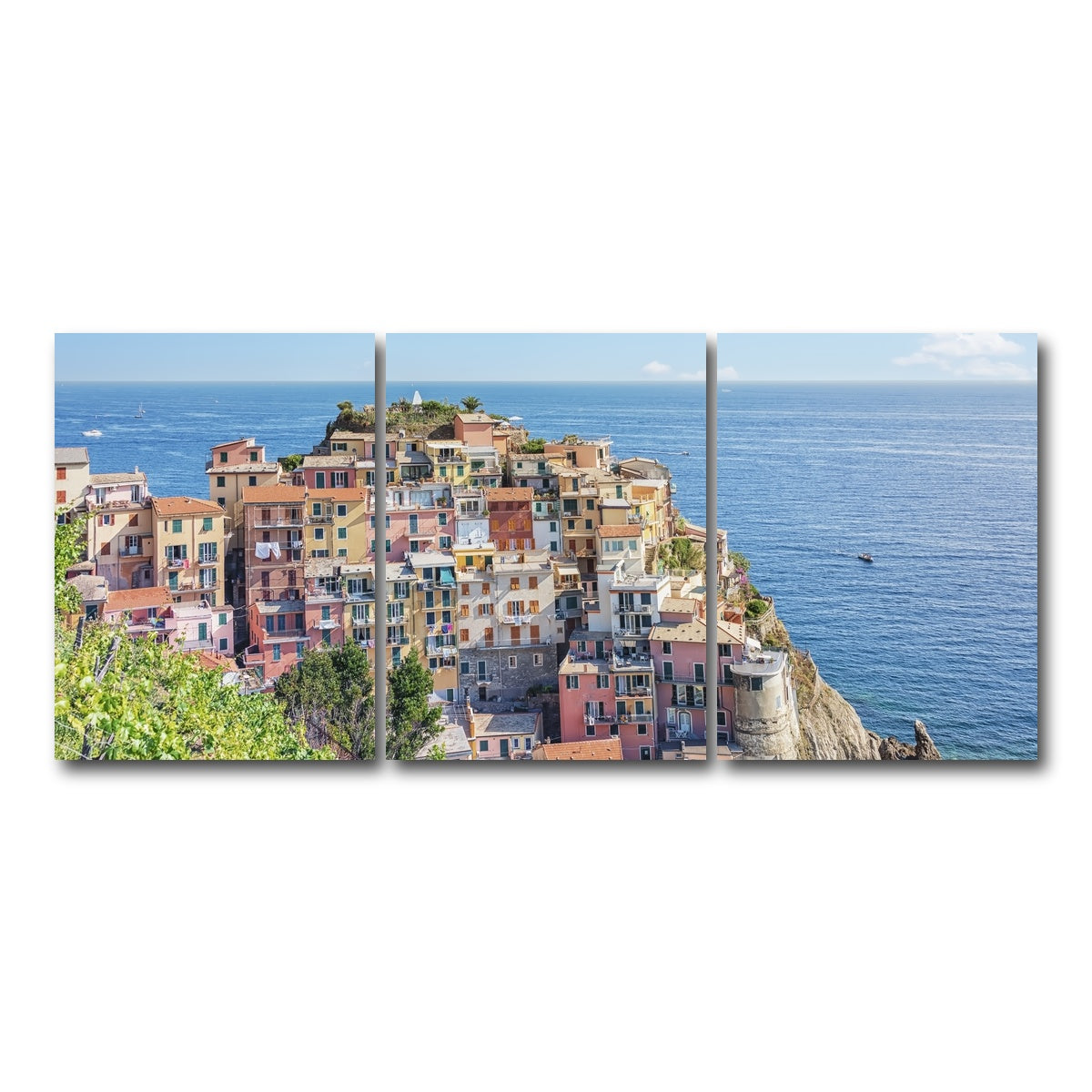 AUTO-MOCKUP WHITE | Italian Riviera | 3 Piece | Gallery Wrap Canvas | group=18x24