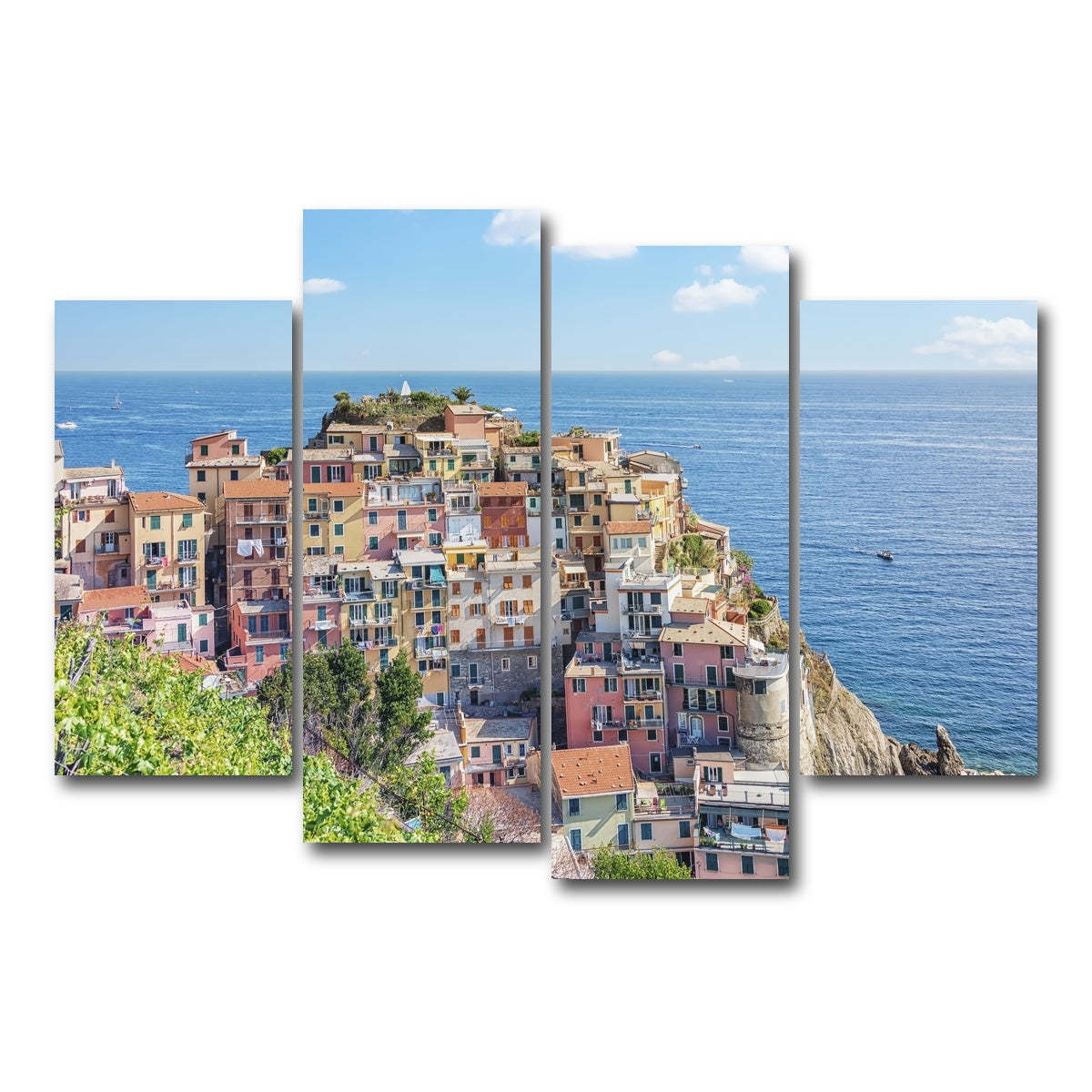 AUTO-MOCKUP WHITE | Italian Riviera | 4 Piece | Gallery Wrap Canvas | group=4_short